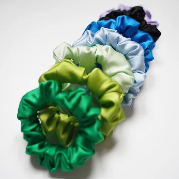 small silk hair scrunchies