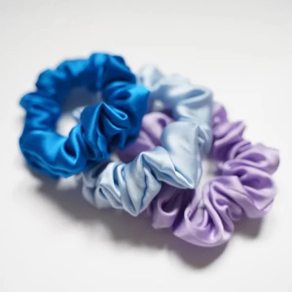 small silk hair scrunchies