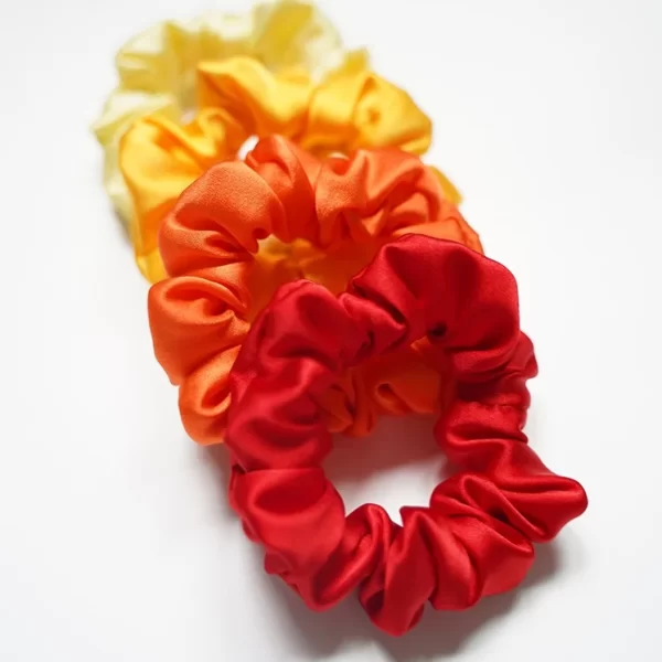 small silk hair scrunchies