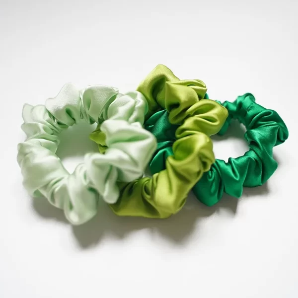 small silk hair scrunchies