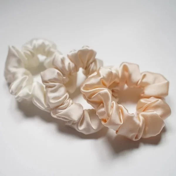 small silk hair scrunchies